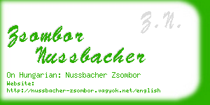 zsombor nussbacher business card